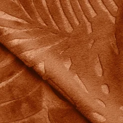 Coussin Et Housse|EMINZA Coussin rectangulaire flanelle (40 x 60 cm) Flore Cuivre