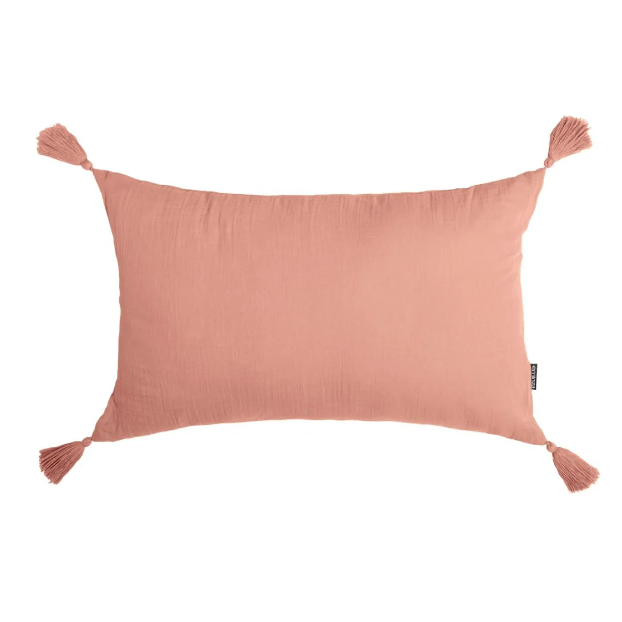 Coussin Et Housse|EMINZA Coussin rectangulaire gaze de coton (40 x 60 cm) Gaïa Rose Pêche
