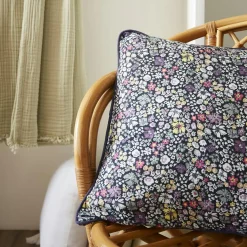 Coussin Et Housse|EMINZA Coussin rectangulaire gaze de coton (40 x 60 cm) Elya Violet