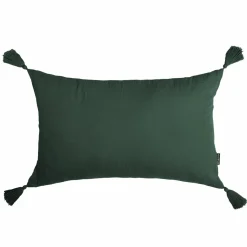 Coussin Et Housse|EMINZA Coussin rectangulaire gaze de coton (40 x 60 cm) Gaïa Vert sapin