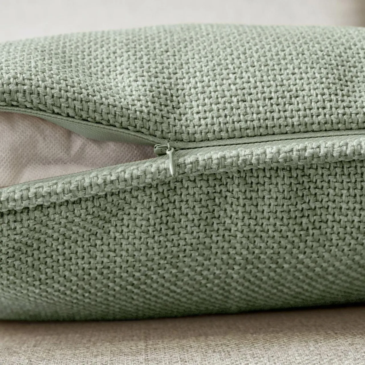 Coussin Et Housse|EMINZA Coussin rectangulaire tissé (40 x 60 cm) Alba Vert romarin