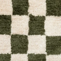 Coussin Et Housse|Atmosphera, cru017dateur d'intu017drieur Coussin rectangulaire tufté (38 x 58 cm) Damier Vert kaki