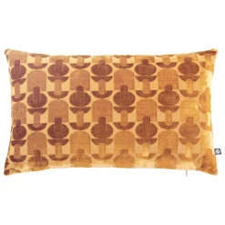 Coussin Et Housse|Atmosphera, cru017dateur d'intu017drieur Coussin rectangulaire velours (30 x 50 cm) Luna Jaune ocre
