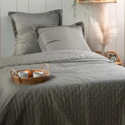 Couvre-Lit Et Édredon|STOF Couvre-lit matelassé avec deux taies d'oreiller (260 x 240 cm) Cléo Taupe