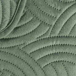 Couvre-Lit Et Édredon|douceur d'intu017drieur Couvre-lit matelassé et deux taies d'oreiller (240 x 260 cm) Solange cédre Vert