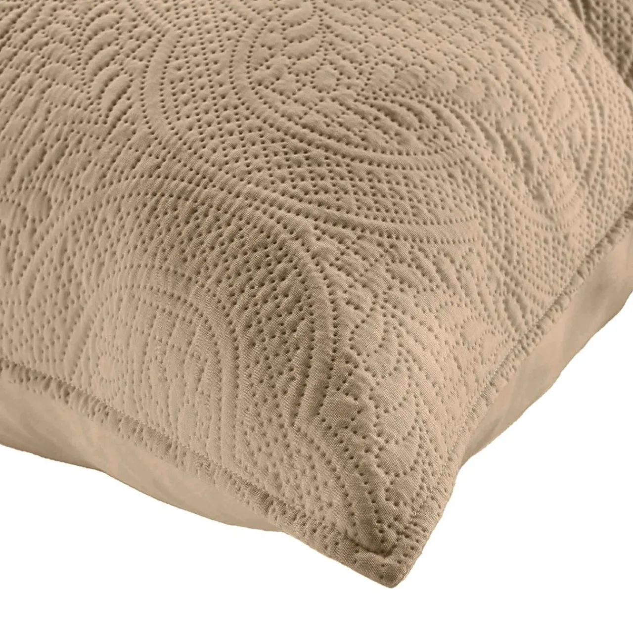 Couvre-Lit Et Édredon|douceur d'intu017drieur Couvre-lit matelassé et deux taies d'oreiller (240 x 260 cm) Romane Beige