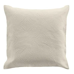 Couvre-Lit Et Édredon|douceur d'intu017drieur Couvre-lit matelassé et deux taies d'oreiller (240 x 260 cm) Romane Beige Ecru