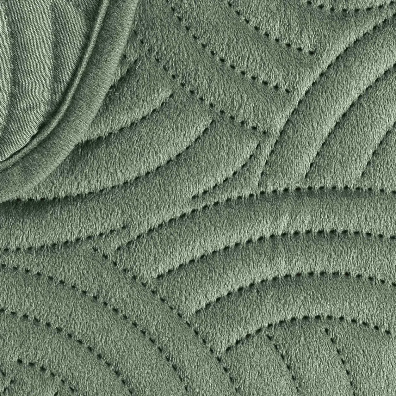 Couvre-Lit Et Édredon|douceur d'intu017drieur Couvre-lit matelassé et deux taies d'oreiller (220 x 240 cm) Solange cédre Vert