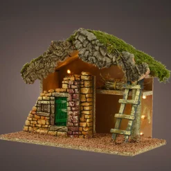 Crèche De Noël|KAEMINGK Crèche de Noël vide et lumineuse (Hauteur 24 cm) Saint-Clotaire Naturel