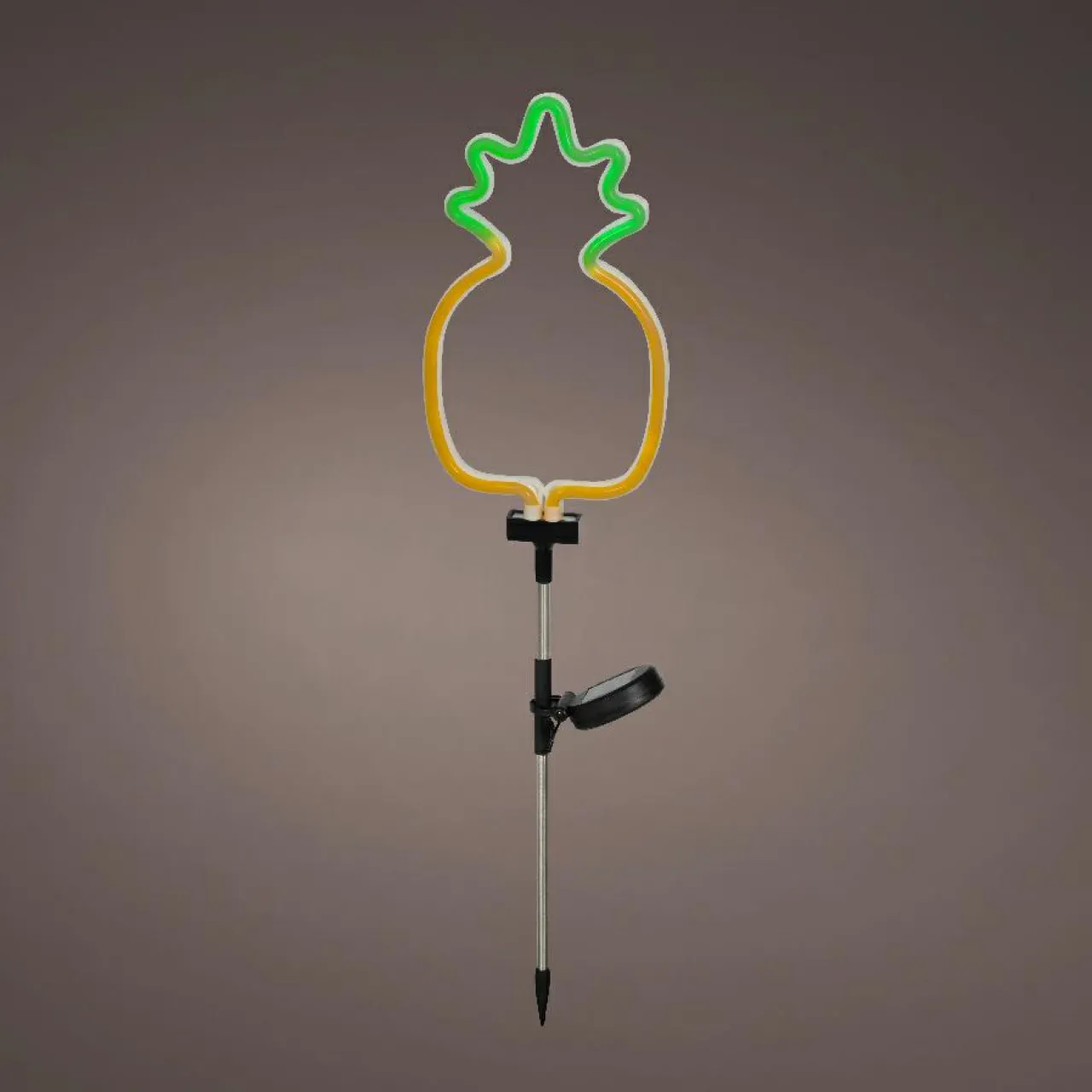 Luminaire Jardin|Eclairage Extérieur|KAEMINGK Décoration lumineuse Solaire à piquer au sol (H74 cm) Ananas néon Jaune