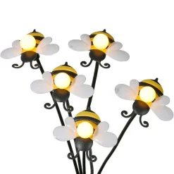 Luminaire Jardin|Eclairage Extérieur|KAEMINGK Décoration lumineuse Solaire à piquer au sol (H60 cm) Abeilles et blanc chaud Jaune