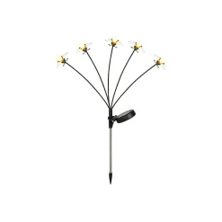 Luminaire Jardin|Eclairage Extérieur|KAEMINGK Décoration lumineuse Solaire à piquer au sol (H60 cm) Abeilles et blanc chaud Jaune