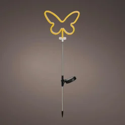 Luminaire Jardin|Eclairage Extérieur|KAEMINGK Décoration lumineuse Solaire à piquer au sol (H85 cm) Papillon néon Jaune