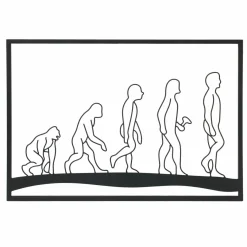 Toile, Cadre, Déco Murale|EMINZA Décoration murale en métal (70 x H50 cm) Evolution Noir