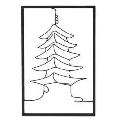 Toile, Cadre, Déco Murale|EMINZA Décoration murale en métal (H45 cm) Temple Noir