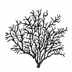 Toile, Cadre, Déco Murale|EMINZA Décoration murale en métal (H56 cm) Corail Noir