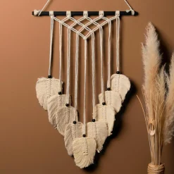 Toile, Cadre, Déco Murale|ATMOSPHERA Décoration murale Macramé (H68 cm) Safari Lin