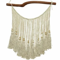 Toile, Cadre, Déco Murale|#N/A Décoration murale macramé (H40 cm) Pampille Beige