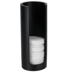 Accessoire Salle De Bain|TENDANCE Distributeur à cotons (H17 cm) Japandi Noir