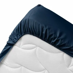 Drap Housse|DOUCEUR D'INTERIEUR Drap housse coton bio (90 x 190 cm) Biolina Bleu nuit