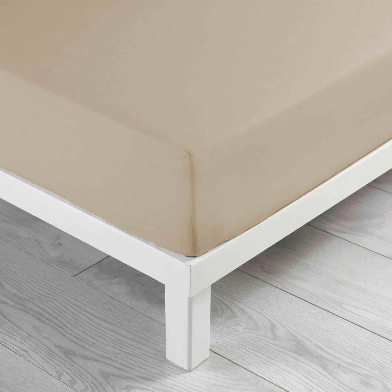 Drap Housse|DOUCEUR D'INTERIEUR Drap housse coton lavé (140 x 190 cm) Linette Beige