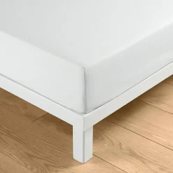 Drap Housse|douceur d'intu017drieur Drap housse coton lavé (160 x 200 cm) Linella Blanc