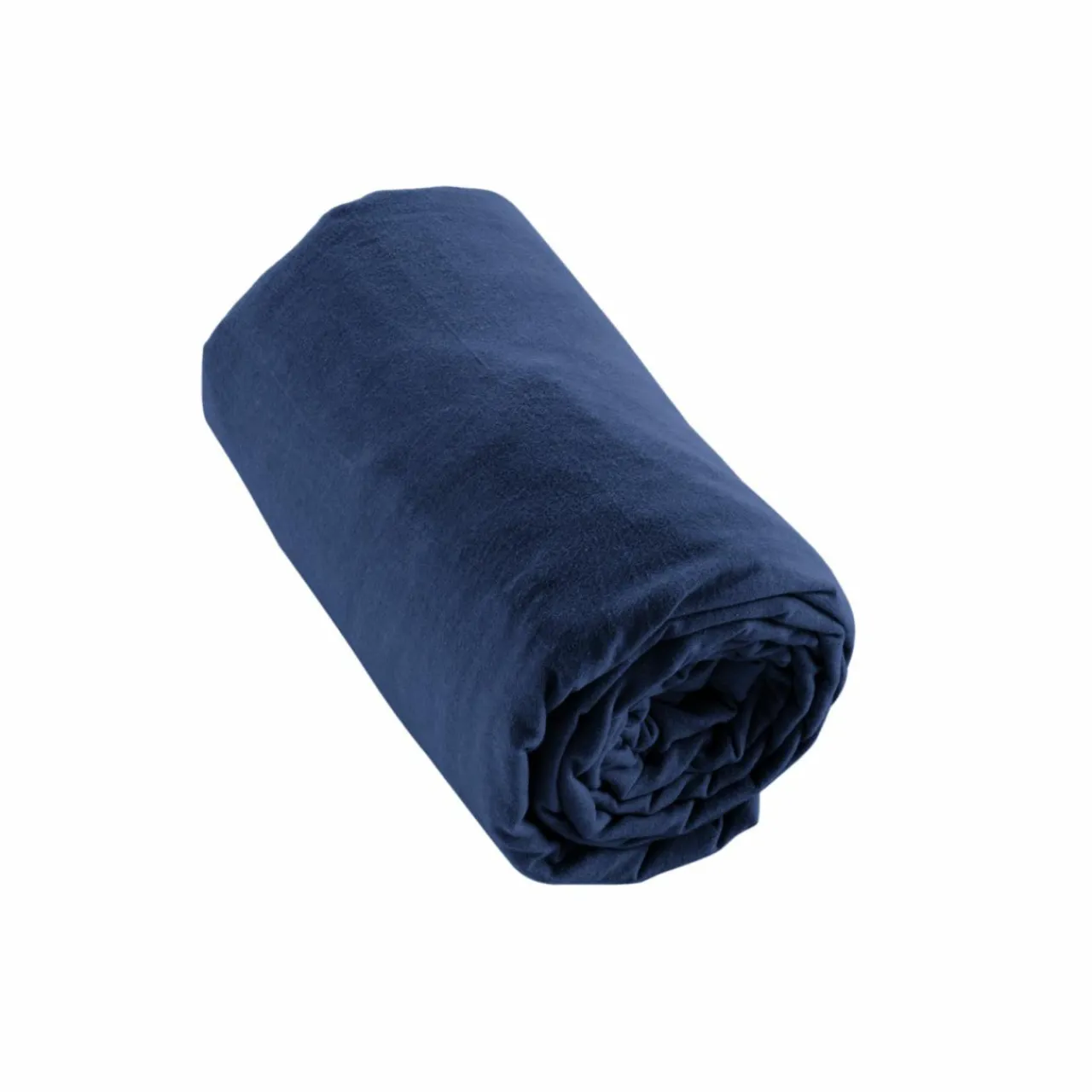 Drap Housse|EMINZA Drap housse flanelle de coton (160 x 200 cm) Nina Bleu nuit
