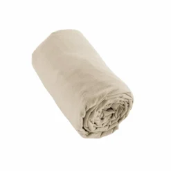 Drap Housse|EMINZA Drap housse flanelle de coton (140 x 190 cm) Nina Beige