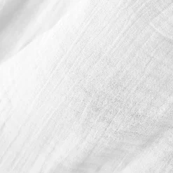 Drap Housse|EMINZA Drap housse gaze de coton (200 x 200 cm) Gaïa chantilly Blanc