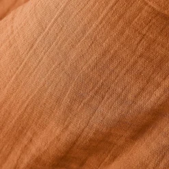 Drap Housse|EMINZA Drap housse gaze de coton (140 x 200 cm) Gaïa Abricot