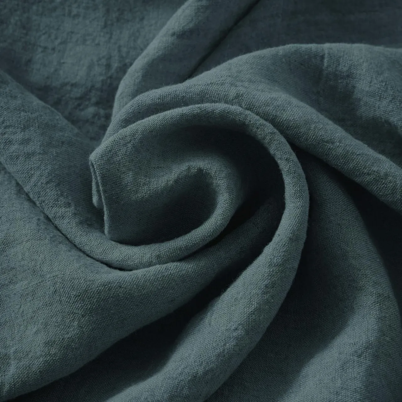 Drap Housse|EMINZA Drap housse lin lavé (160 x 200 cm) Louise Gris ardoise