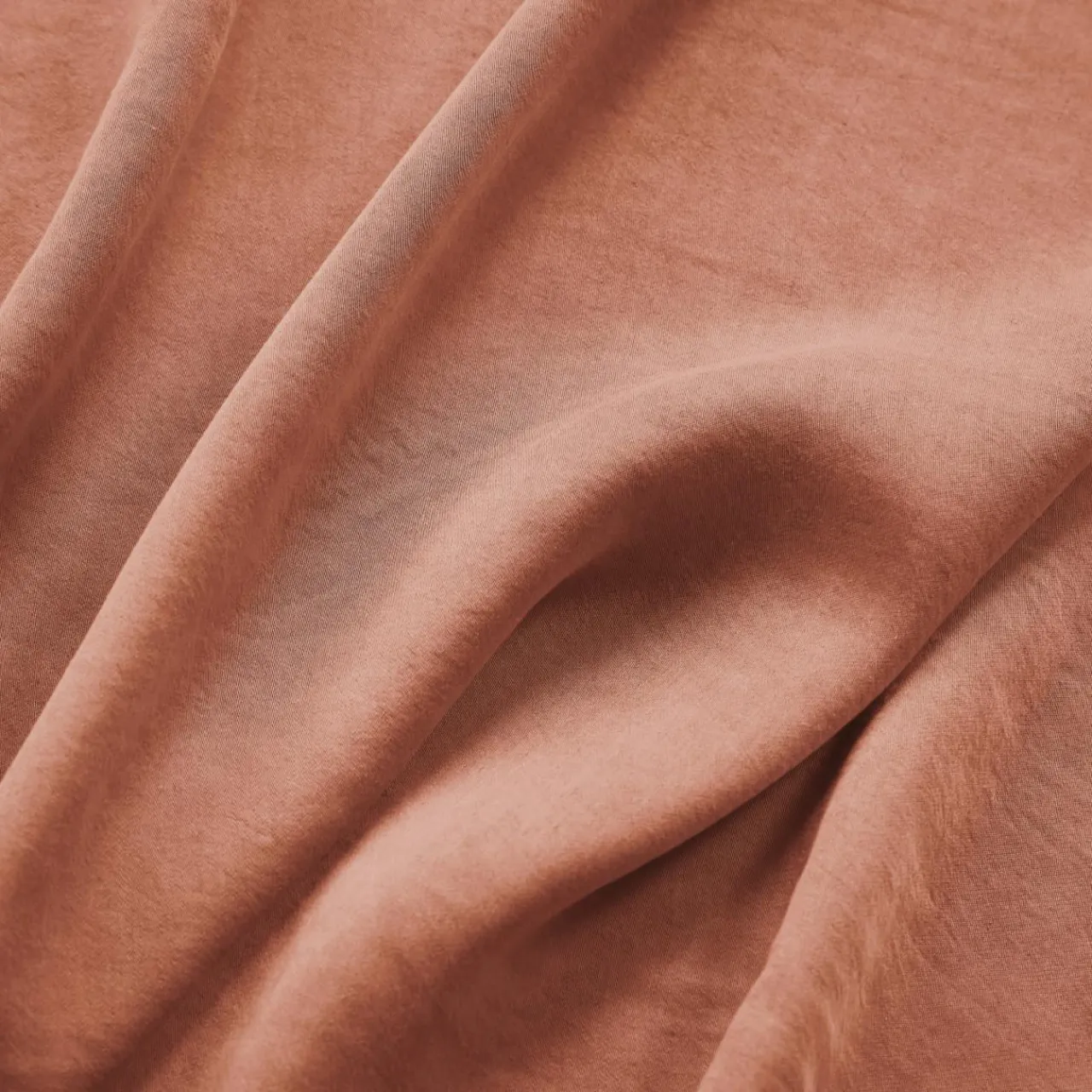 Drap Housse|EMINZA Drap housse lyocell Tencel™ lavé (90 x 200 cm) Olivia Terracotta