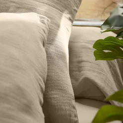 Drap Plat|EMINZA Drap plat gaze de coton (240 x 300 cm) Gaïa Ficelle