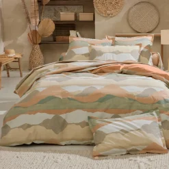 Drap Plat|TRADI LINGE Drap plat percale de coton (240 x 310 cm) Land Craie Beige