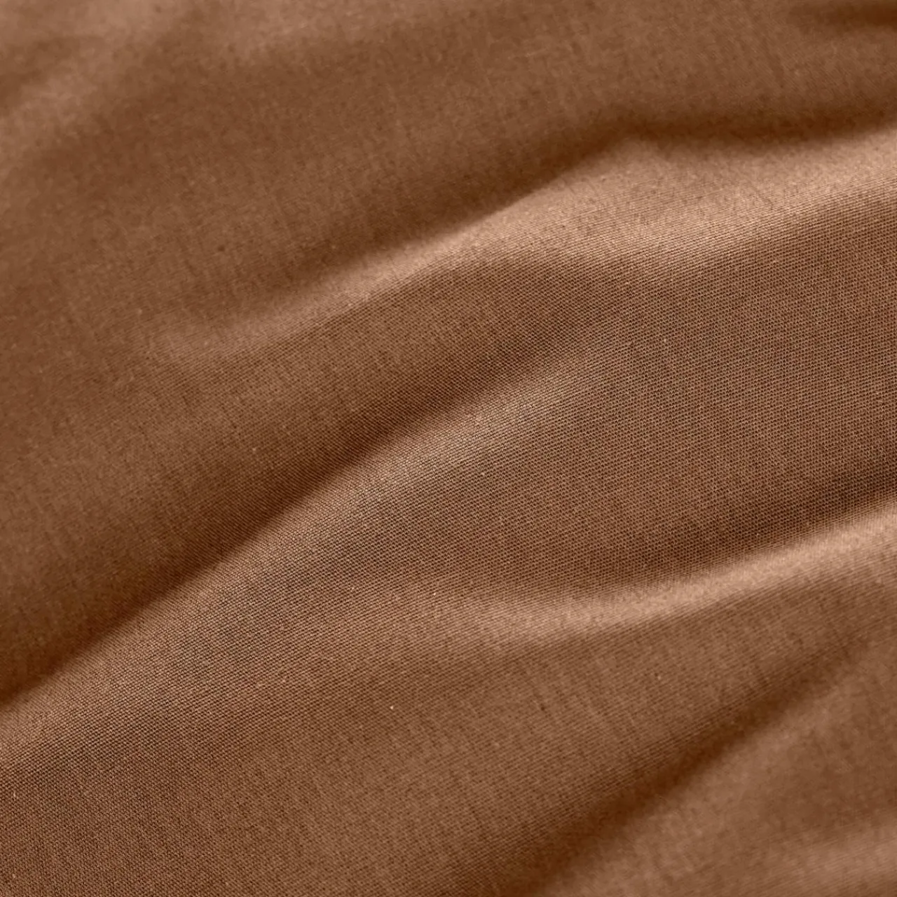 Drap Plat|EMINZA Drap plat percale de coton (180 x 290 cm) Cali Marron Chocolat