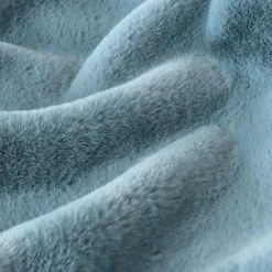 Couvre-Lit Et Édredon|EMINZA Édredon fausse fourrure (90 x 220 cm) Finn Bleu