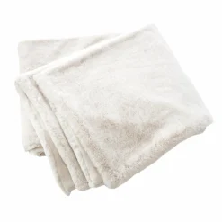 Couvre-Lit Et Édredon|EMINZA Édredon fausse fourrure (90 x 220 cm) Finn Blanc