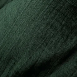 Couvre-Lit Et Édredon|EMINZA Édredon gaze de coton (150 x 150 cm) Gaïa Vert sapin