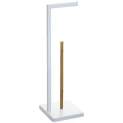 Accessoire Wc|ATMOSPHERA Dérouleur et Réserve papier toilette Natureo Blanc