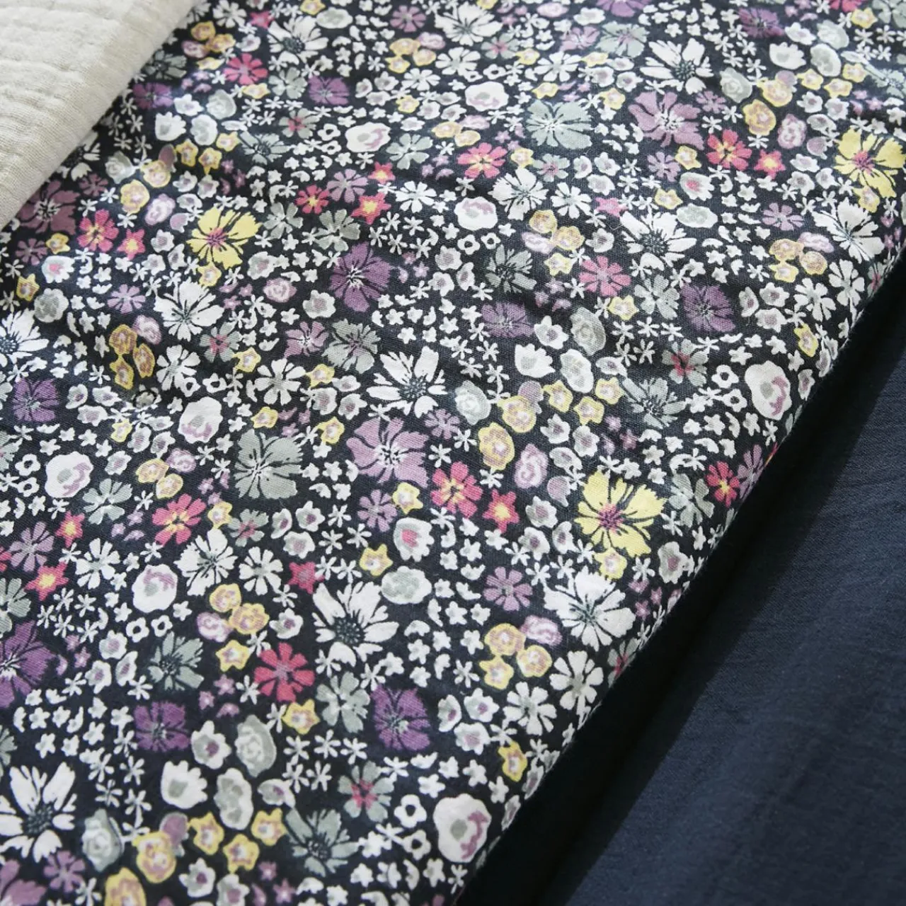 Couvre-Lit Et Édredon|EMINZA Edredon gaze de coton (90 x 200 cm) Elya Violet