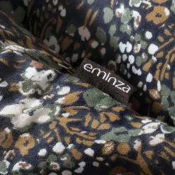 Couvre-Lit Et Édredon|EMINZA Edredon gaze de coton (90 x 200 cm) Constance Bleu nuit