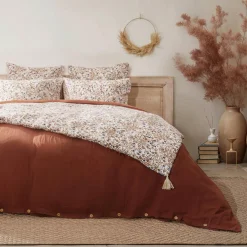 Couvre-Lit Et Édredon|EMINZA Edredon gaze de coton (90 x 200 cm) Constance pampa Beige