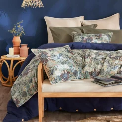 Couvre-Lit Et Édredon|EMINZA Edredon velours (90 x 220 cm) Dolores Vert