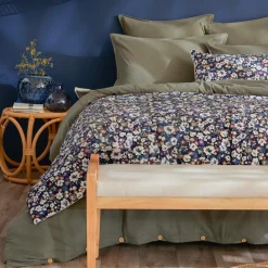 Couvre-Lit Et Édredon|EMINZA Edredon velours (90 x 220 cm) Dolores Bleu