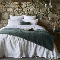 Couvre-Lit Et Édredon|EMINZA Edredon velours de coton (90 x 200 cm) Victor Gris ardoise