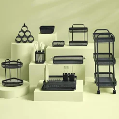 Egouttoir, Planche À Découper|ATMOSPHERA Egouttoir vaisselle en métal (43 x H13 cm) Mayaj Noir