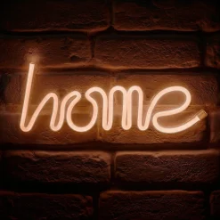 Guirlande Et Déco Lumineuse|Toile, Cadre, Déco Murale|OSTARIA Enseigne lumineuse néon à piles (H13 cm) Home Blanc