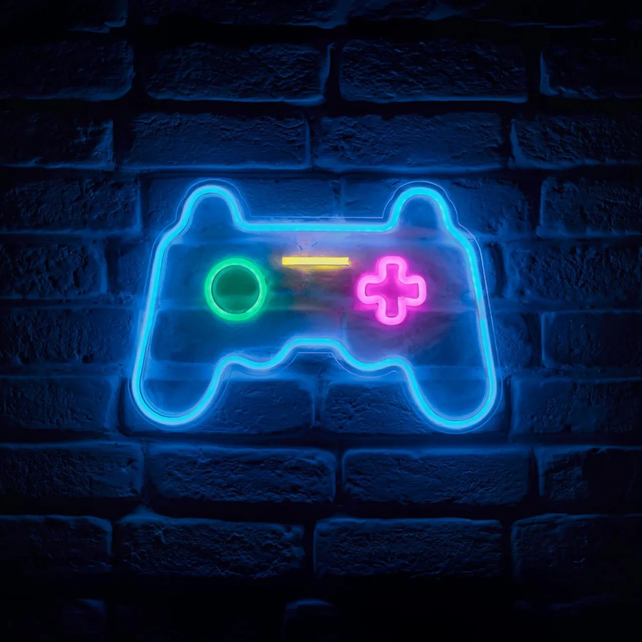 Guirlande Et Déco Lumineuse|Toile, Cadre, Déco Murale|OSTARIA Enseigne lumineuse néon (H28 cm) Manette de jeux Bleu