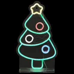 Déco Et Objet De Noël|Déco Et Objet Lumineux|JJA Enseigne lumineuse USB (H40 cm) Néon Sapin de Noël Multicolore