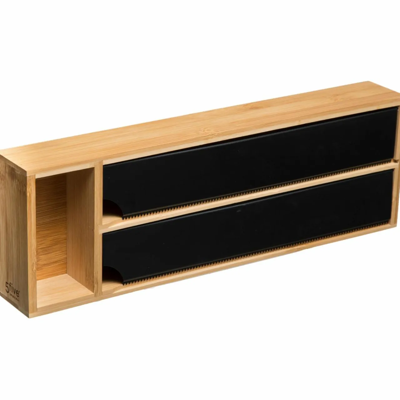 Rangement Et Organisateur|5 Five Simply Smart Etagère dérouleurs et compartiment (39 x 13 cm) Bambou Noir